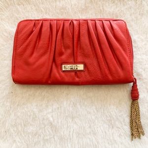 Jessica Simpson red clutch purse